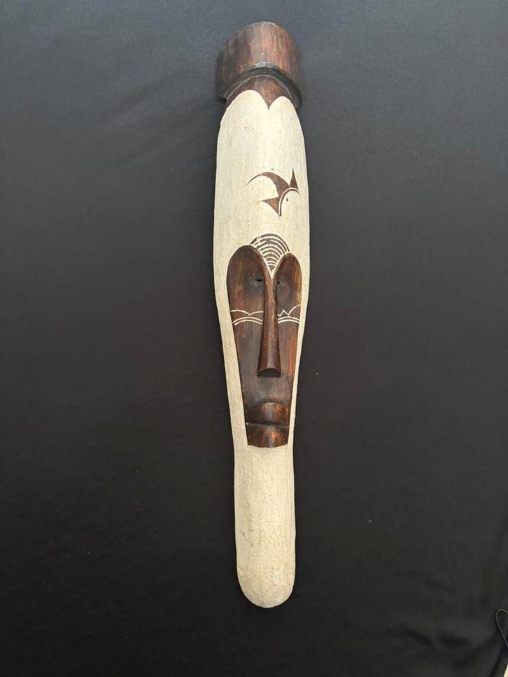 Afrikaans langwerpig  Fang masker uit Gabon / Kameroen, Antiek en Kunst, Kunst | Niet-Westerse kunst, Ophalen of Verzenden