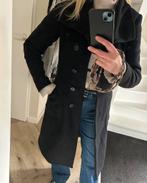 Lange wollen zwarte jas mt 38, Kleding | Dames, Jassen | Winter, Ophalen, Gedragen, Maat 38/40 (M), Zwart