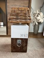 Landelijke Lamp met Riet Kap - Riviera Maison Stijl, Ophalen, Gebruikt, Hout