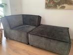 Modulaire loungebank Umix 2 delen velvet donkergroen/grijs, 150 tot 200 cm, Tweepersoons, 75 tot 100 cm, Ophalen of Verzenden