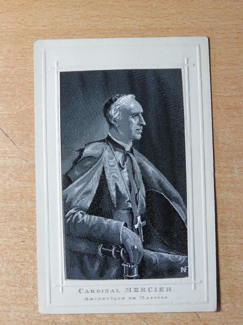 Antiek Cardinal Mercier zijden portret 1906 Neyret Freres, Antiek en Kunst, Antiek | Religie, Ophalen of Verzenden