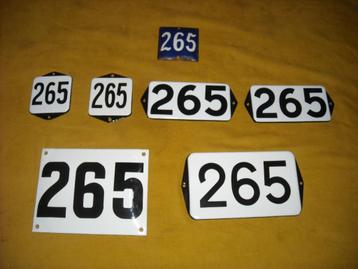oud emaille huisnummer 265 ook 266 267 268 269 270 271 272 8 beschikbaar voor biedingen
