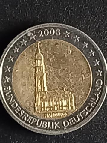 024: 2 Euromunt in goede staat Duitsland 2008 Hamburg (D) beschikbaar voor biedingen