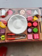 Houten eten set, Kinderen en Baby's, Speelgoed | Houten speelgoed, Ophalen of Verzenden, Zo goed als nieuw, Overige typen