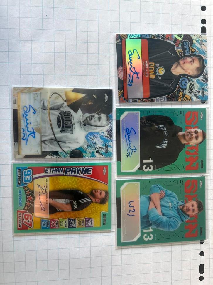 Sidemen Topps Kaarten met Handtekeningen!, Hobby en Vrije tijd, Verzamelkaartspellen | Overige, Zo goed als nieuw, Meerdere kaarten