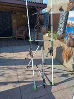 Strandhengelset + 4molens + 2 strandsteunen + 1 Tripod, Watersport en Boten, Hengelsport | Zeevissen, Ophalen, Zo goed als nieuw