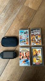 Psp met spellen en film, Ophalen of Verzenden, Zo goed als nieuw, Zwart