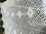 Vintage machinaal gehaakt tafelkleed sprei 205x165 mtr (TT10, Ophalen of Verzenden, Gebruikt, Rechthoek