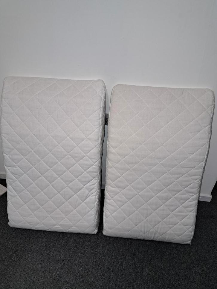 Wigkussen / Beensteunkussen met Opbergtas, Huis en Inrichting, Woonaccessoires | Kussens, Gebruikt, Wit, Ophalen of Verzenden