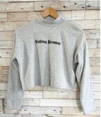 Nieuw + kaartjes: Bershka kort licht grijs truitje; mt small, Nieuw, Maat 36 (S), Grijs, Bershka