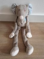 Knuffel olifant Evora Kruidvat grijs blauw hartje K7350, Ophalen of Verzenden, Zo goed als nieuw, Olifant