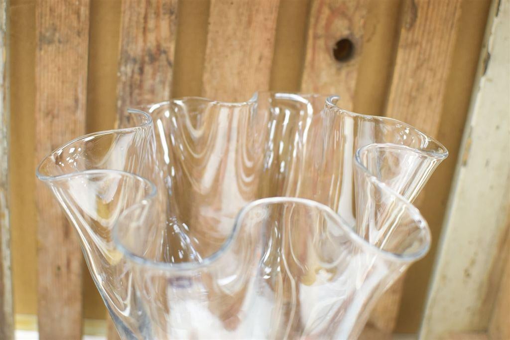 Glazen Waaier Vaas 45535, Gebruikt, Overige kleuren, Aardewerk of Porselein, Ophalen of Verzenden