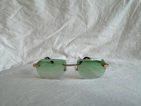 Cartier santos bril groen, Sieraden, Tassen en Uiterlijk, Zonnebrillen en Brillen | Heren, Nieuw, Zonnebril, Overige merken, Groen