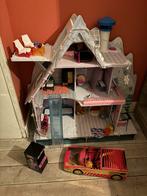 LOL Surprise Winterchalet met diverse poppen, diertjes, auto, Poppenhuis, Ophalen