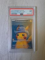 PSA Pikachu Grey Felt Hat grading 9, Hobby en Vrije tijd, Verzamelkaartspellen | Pokémon, Nieuw, Losse kaart, Verzenden