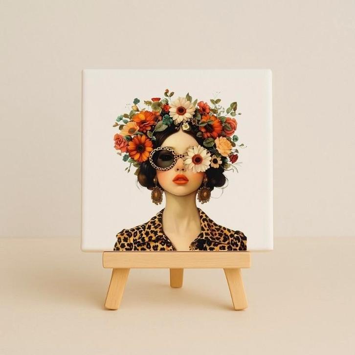 Wandtegeltje flowerz, Huis en Inrichting, Woonaccessoires | Wanddecoraties, Nieuw, Ophalen of Verzenden