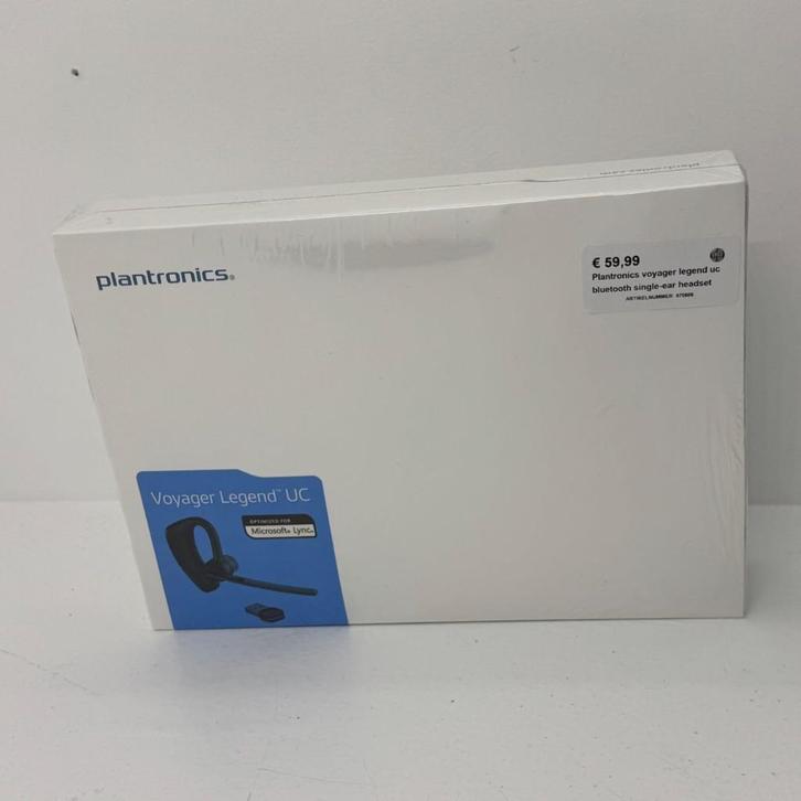 Plantronics voyager legend uc bluetooth single-ear headset, Computers en Software, Headsets, Nieuw, In-ear, Draadloos, Ophalen of Verzenden