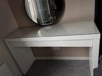Wit Bureau met Glazen Blad, Huis en Inrichting, Ophalen, Zo goed als nieuw