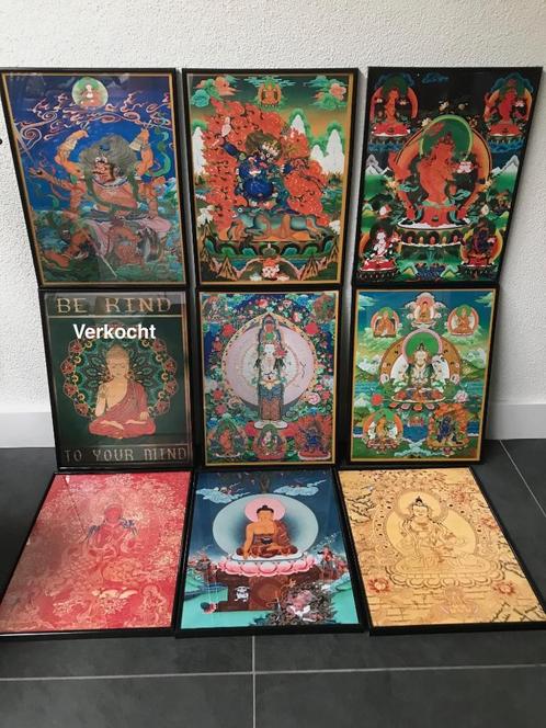 Tibetaanse Thangka poster lijst Boeddha Tibet boeddhistische, Huis en Inrichting, Woonaccessoires | Schilderijen, Tekeningen en Foto's