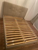 IKEA IDANÄS gestoffeerd bed – 160x200 – Naggen beige, Ophalen, Beige, Tweepersoons, Zo goed als nieuw