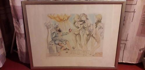 Gravure De drie Gratiën van Salvador Dali., Antiek en Kunst, Kunst | Etsen en Gravures, Ophalen