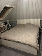 Tweepersoonsbed ikea MALM, Ophalen, Gebruikt, Wit, Tweepersoons