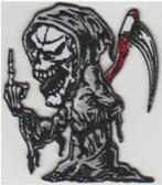 Grim Reaper [Vader Tijd] stoffen opstrijk patch embleem #3, Motoren, Accessoires | Stickers