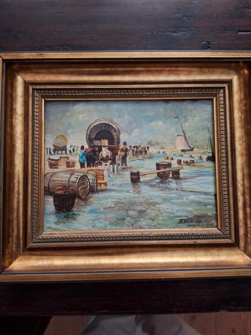 Oud olieverf schilderijtje, Antiek en Kunst, Kunst | Schilderijen | Klassiek, Ophalen of Verzenden