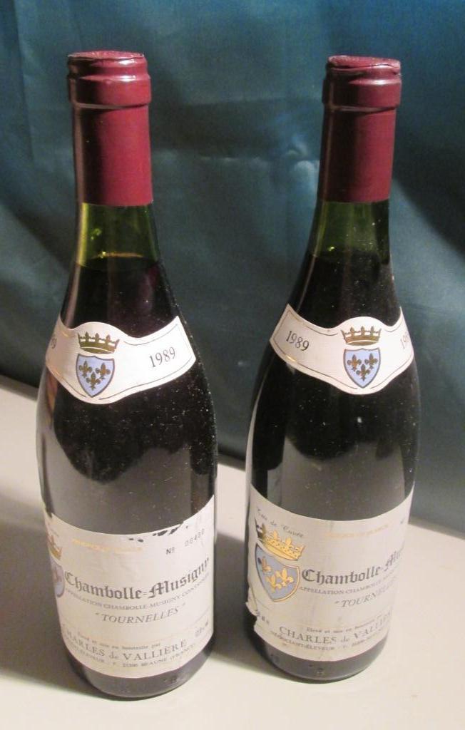 2 flessen - Chambolle-Musigny 'Tournelles' - 1989, Verzamelen, Wijnen, Zo goed als nieuw, Rode wijn, Frankrijk, Vol, Ophalen of Verzenden