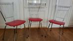 Vintage stoeltjes Soudeurop, Huis en Inrichting, Stoelen, Ophalen, Gebruikt, Rood, Drie