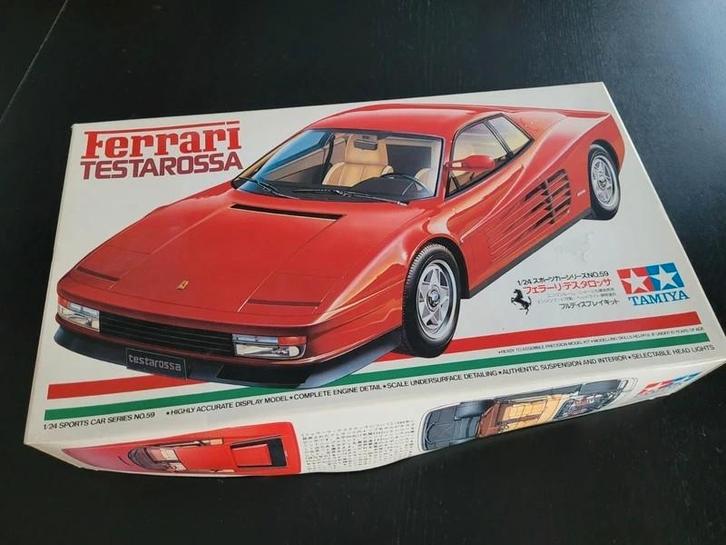 Tamiya 1/24 Ferrari Testarossa, Hobby en Vrije tijd, Modelbouw | Auto's en Voertuigen, Auto, Groter dan 1:32, Tamiya, Ophalen of Verzenden