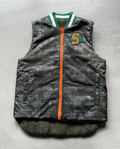 Reversible bodywarmer Stella McCartney d,groen/camo mt 152, Kinderen en Baby's, Kinderkleding | Maat 152, Gebruikt, Jongen of Meisje