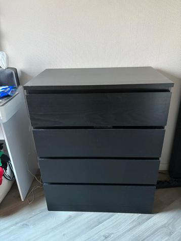 Ikea Malm ladekast zwartbruin - 4 lades - afbeelding 1