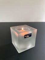 Waxinelichthouder van Leonardo, frosted glass cube, Overige materialen, Overige kleuren, Verzenden, Zo goed als nieuw