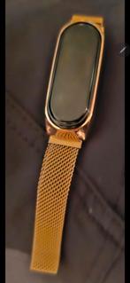 Stijlvolle Smartwatch met gouden band, Sieraden, Tassen en Uiterlijk, Smartwatches, Ophalen of Verzenden, Zo goed als nieuw, Waterdicht