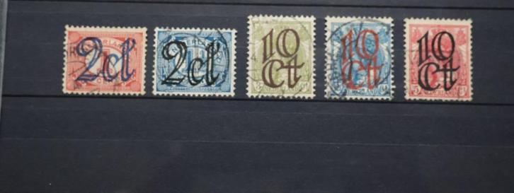 Nederland NVPH 114-118 Gestempeld, Postzegels en Munten, Postzegels | Nederland, Gestempeld, T/m 1940, Ophalen of Verzenden