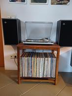 Audiomeubel platenkast platenspelerkast retro vintage hout, Ophalen of Verzenden, Gebruikt