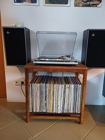 Audiomeubel platenkast platenspelerkast retro vintage hout beschikbaar voor biedingen