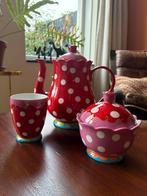 Oilily x Douwe Egberts servies – theepot, suikerpot & mokje, Ophalen of Verzenden, Zo goed als nieuw, Compleet servies