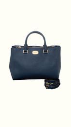 Michael Kors Kellen Saffiano donker blauw met gouden details, Minder dan 35 cm, Blauw, Zo goed als nieuw, 40 tot 60 cm