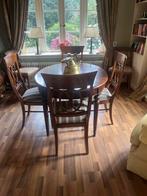 Klassieke eettafel met stoelen, Huis en Inrichting, Tafels | Eettafels, Ophalen, Gebruikt, Klassiek, Rond