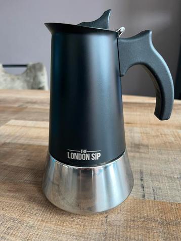 The London Sip espresso maker / percolator mat zwart/chroom beschikbaar voor biedingen