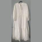 Zara witte lange katoenen jurk met borduursels - maat S, Nieuw, Ophalen of Verzenden, Maat 36 (S), Onder de knie