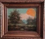 Schilderij landschap olieverf op doek, Ophalen of Verzenden