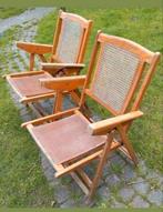2 vintage houten klapstoelen jaren 50 I.z.g.s, Huis en Inrichting, Stoelen, Ophalen of Verzenden, Zo goed als nieuw, Bruin