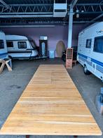 Eetkamertafel massief eiken uitschuifbaar, Gebruikt, Eikenhout, 200 cm of meer, Vijf personen of meer