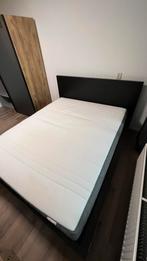IKEA Malm bed 160x200 + lattenbodems + 2 lades, Huis en Inrichting, Ophalen, Gebruikt, Zwart, Tweepersoons