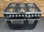Luxe Boretti Fornuis 90cm hoogglans zwart + rvs 2 ovens, Niet ingevuld, 60 cm of meer, Niet ingevuld, Ophalen of Verzenden