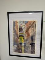 Originele aquarel – Johan Lootens (2022), ingelijst, Ophalen, Minder dan 50 cm, Nieuw, Schilderij