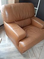 leren bankstel en stoelen, Huis en Inrichting, Banken | Bankstellen, Ophalen, Gebruikt, 150 tot 200 cm, Driepersoons